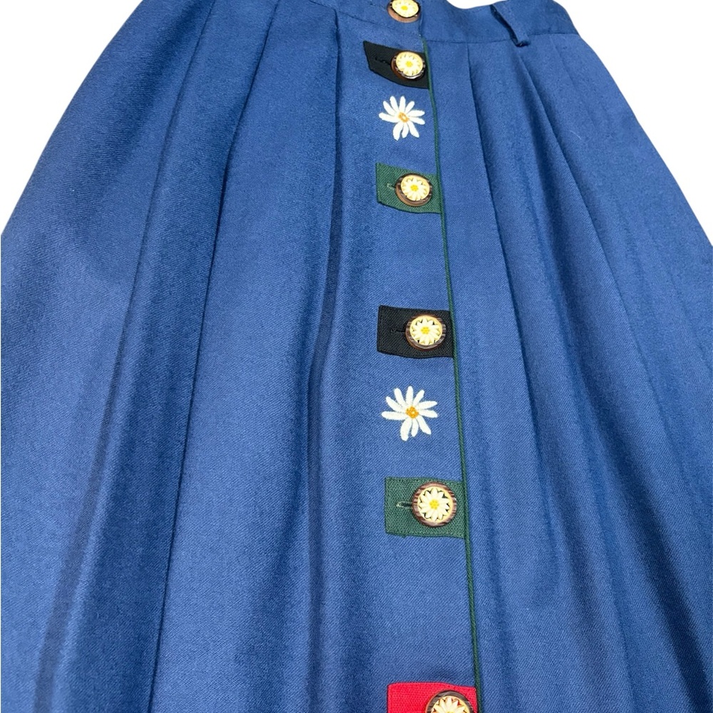 Vintage C&A Your Sixth Sense Button Down Skirt Linen/Viscose UK 10/US 6